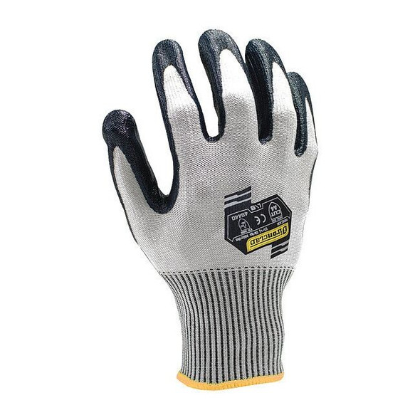 Cut Resistant Coated Gloves, Cut Level A4 ,Dipped ,Nitrile ,Smooth ,L 1 PR
