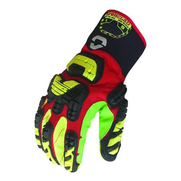 Ironclad Performance Wear Impact Gloves,S Size,Gauntlet,Red,PR INDI-CCP-02-S