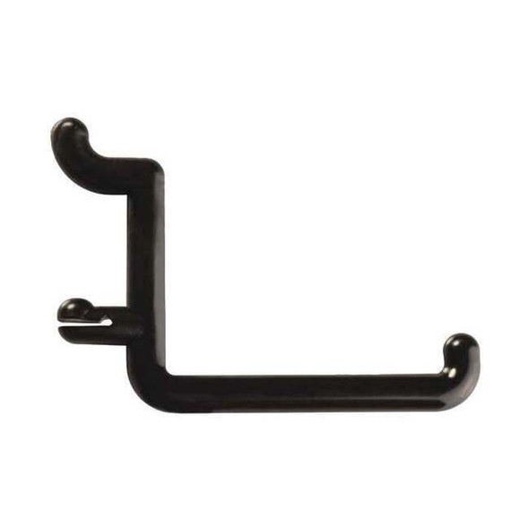 Functionaire Locking Pegboard Hooks,1/4in.dia,Blk,PK8 FH4-4