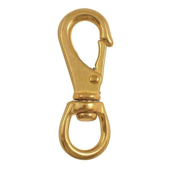 Lucky Line Utility Spring Hook,Bronze,7/8in Eye Dia 4FCT6