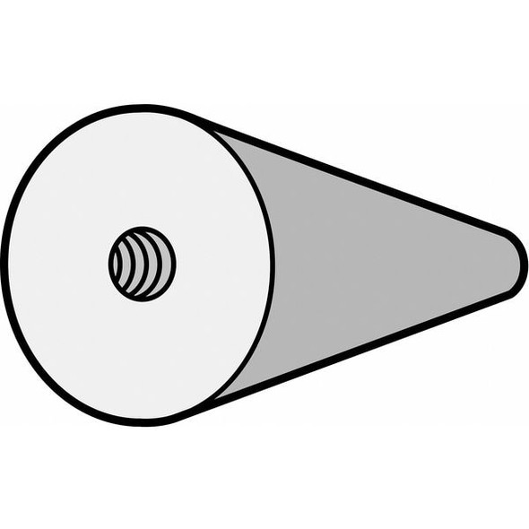 Norton Abrasives Gemini Grinding Cone w/Sq Tip,2 Dia,3 L,24GR,AO 61463615722