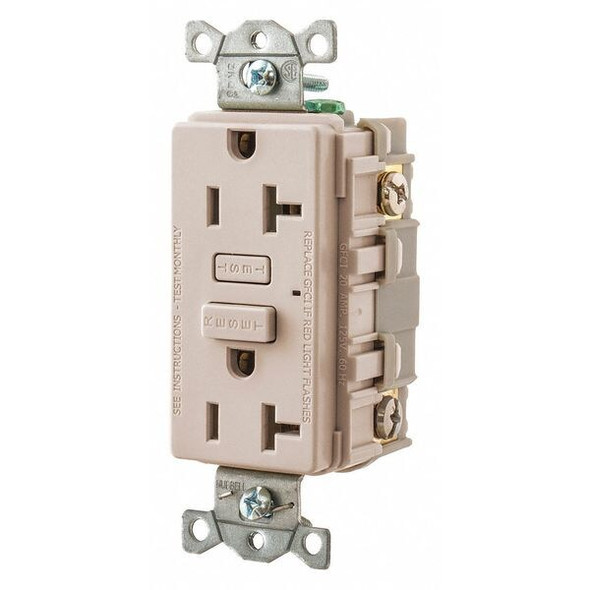 Bryant GFCI Receptacle,Self-Testing,2 Poles GF20LA Bryant GFCI Receptacle,Self-Testing,2 Poles GF20LA