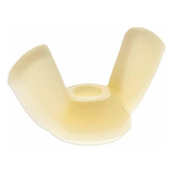 Wing Nut, M8-1.25, Nylon, Plain, 0.72 mm Ht, 1-3/8 in Max Wing Span, 10 PK