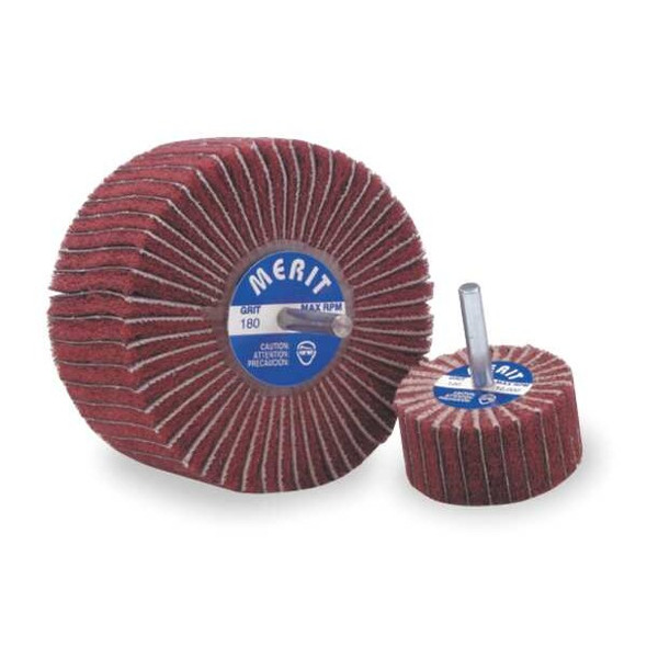 Merit Flap Wheel,2 in Dia,1 in W,P120 Grit 08834123200 Merit Flap Wheel,2 in Dia,1 in W,P120 Grit 08834123200