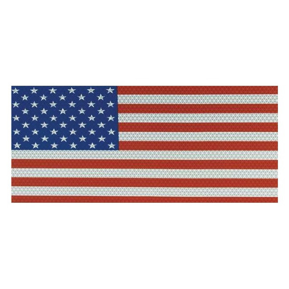 Oralite American Flag Decal,Reflect,14x7.75 18377