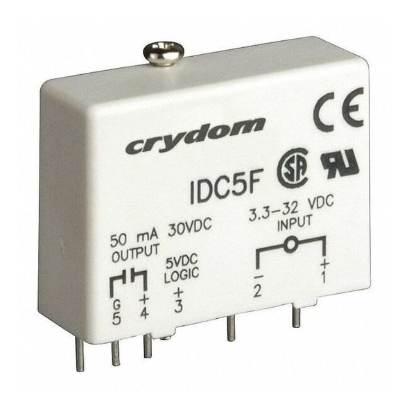 Crydom Input/Output Relay,50mA,Plug-In,White IDC5