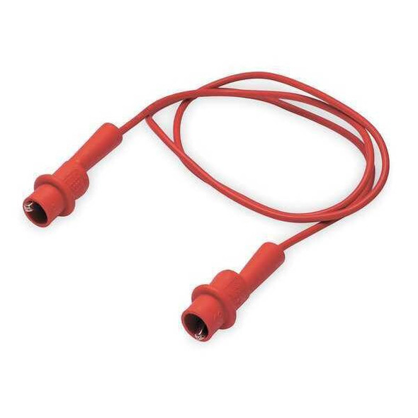 Patch Cord, Alligator Clip on Both Ends, 40", Silicone, Red