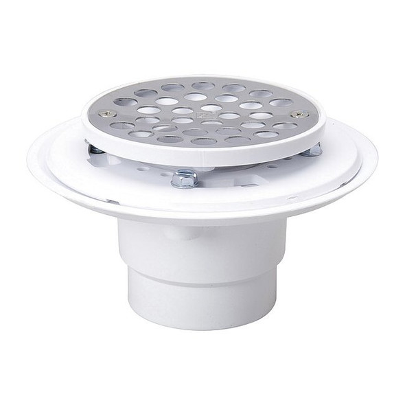 Manufacturer Varies Shower Drain, Clamping, PVC, Plastic Lid 133-114