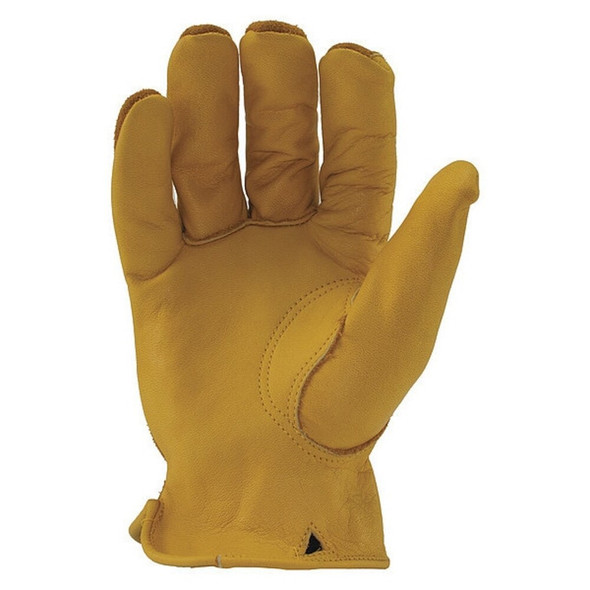 Leather Gloves, Cowhide, Shirred Slip-On, Wing Thumb, Gunn Cut, Tan, XS, 1 PR  IEX-WHO-01-XS