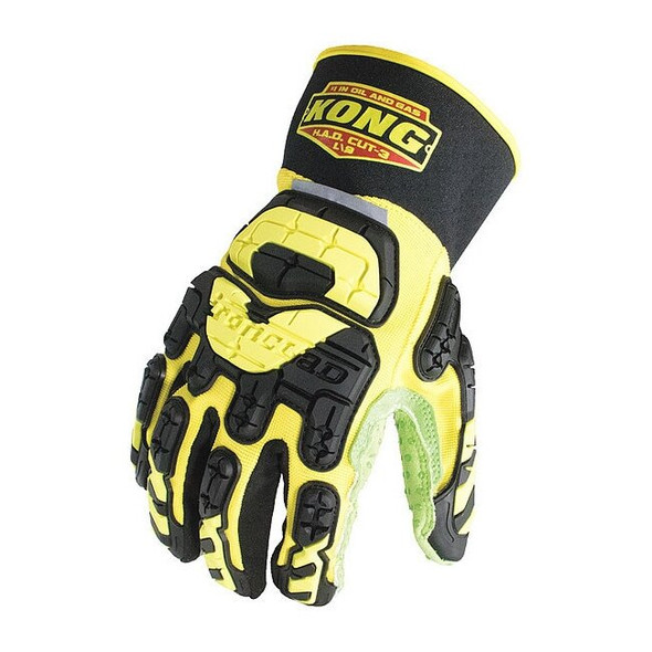Impact Resistant Gloves,Sz XL,Ylw/Grn,PR