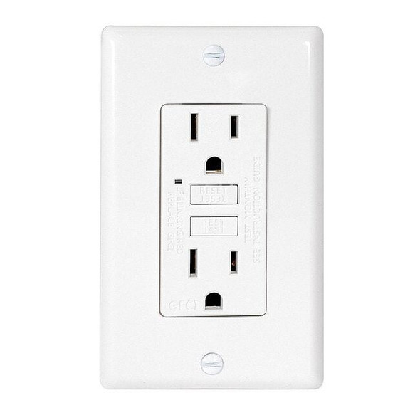 Manufacturer Varies GFCI Receptacle, 15 A, 125V AC, White 62167
