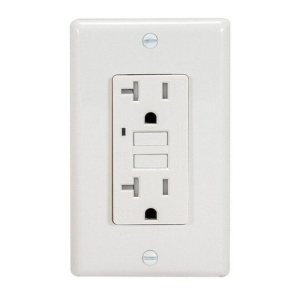 Manufacturer Varies GFCI Receptacle, 20 A, 125V AC, White 62175