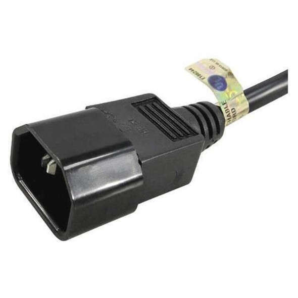 Manufacturer Varies Power Cord, IEC C14, SJT, 10 ft., Blk, 10A, 16-3 5XFR7ID