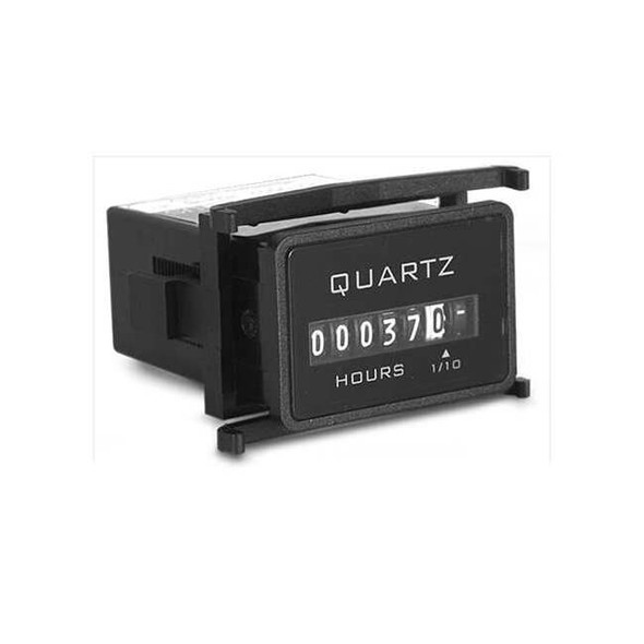 Trumeter Hour Meter,AC Quartz,Polymer,Flush 722-0002