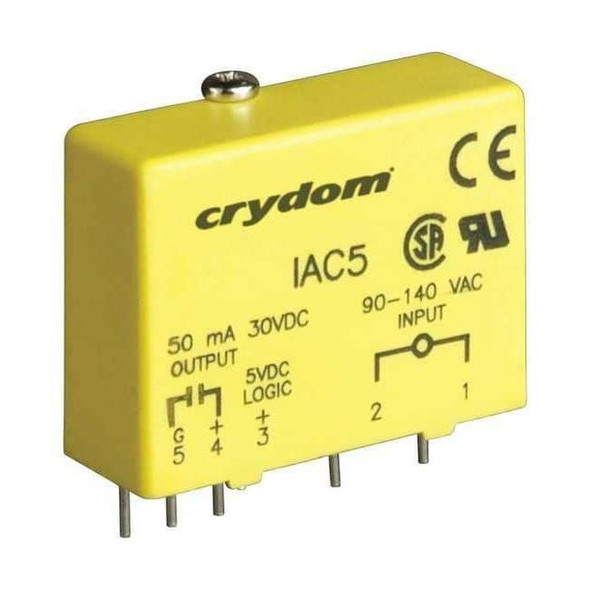 Crydom Input/Output Relay, 50mA, Plug-In, Yellow IAC5