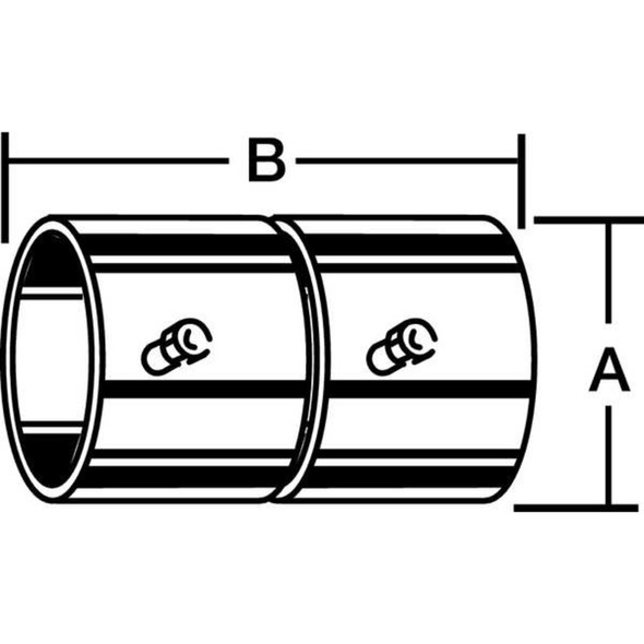 Manufacturer Varies IMC Coupling, 1 in, Set Screw, Steel, PVC Coated 3LP82