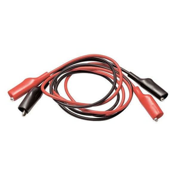 Patch Cord, Alligator Clip on Both Ends, 40", PVC, Black, Red