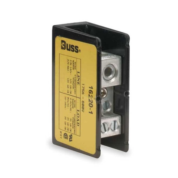 Miniature Power Distribution Block, Open, 1 Pole, 175 A Copper, 600 V AC/DC