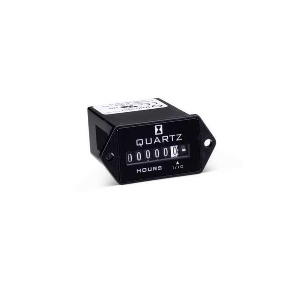 Trumeter Hour Meter,Polymer,White/Black Numbers 722-0001