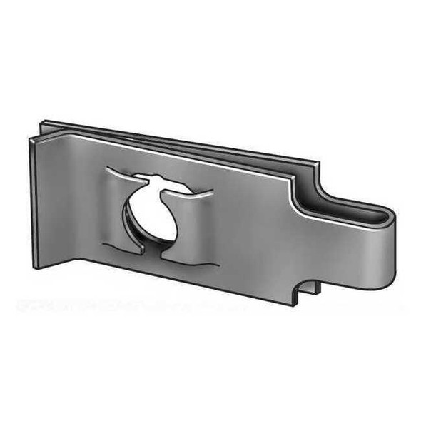 Spring Nut, #8-32, U Shape, Steel, Not Graded, Phosphate Finish, 50 PK