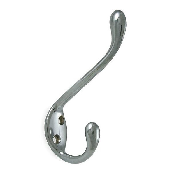 Manufacturer Varies Coat and Garment Hook,2 Ends,Chrome 1XNG3