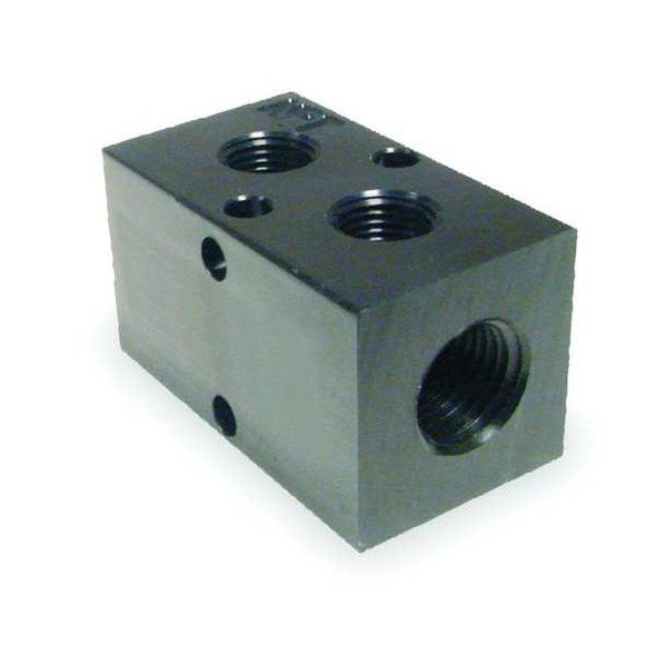 Pneumadyne Manifold,BLK,Alum,2Outlets,2.75"L M30-375-2