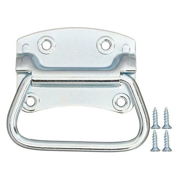 Monroe Pmp Folding Pull Handle, Steel, Zinc, Unthr. Through Holes PH-0314