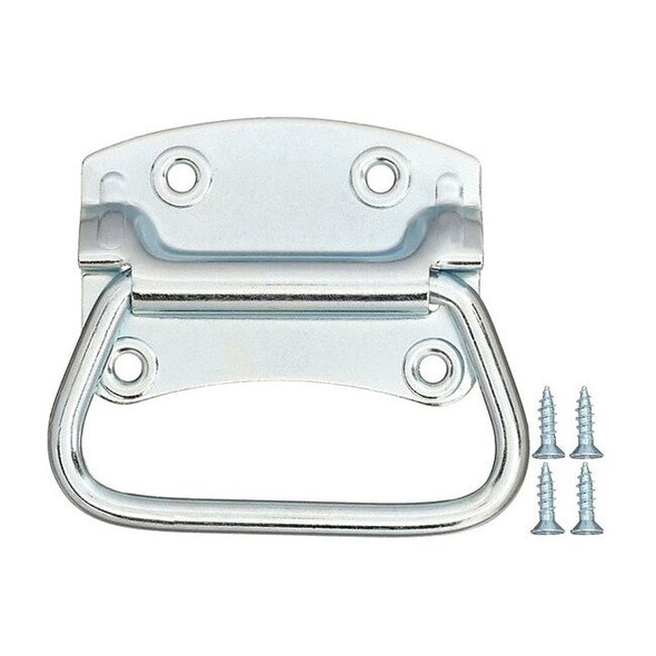 Monroe Pmp Folding Pull Handle, Steel, Zinc, Unthr. Through Holes PH-0314