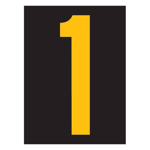 Stranco Number Label, Vinyl, 2-7/8 in H, 1-3/4 in W, PK25 RUM200-1-YB