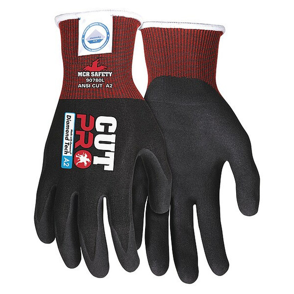 Cut Resistant Coated Gloves, Cut Level A2 ,Dipped ,Foam Nitrile ,Sandy ,XL 1 PR