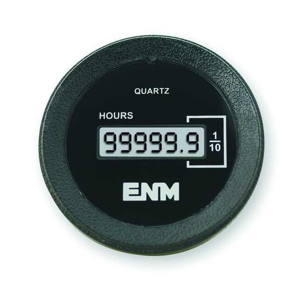 Enm Hour Meter,LCD,Flush Round,2 in. dia. T1160EB