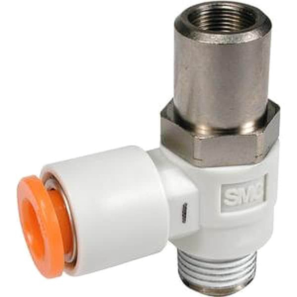 Smc Flow Control Valve, 1/8in NPT, Meter Out AS2201F-N01-07SD Smc Flow Control Valve, 1/8in NPT, Meter Out AS2201F-N01-07SD