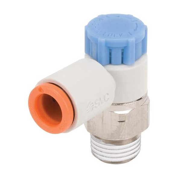 Smc Speed Control Valve,1/4 In,NPT x Tube AS2211F-N02-07S