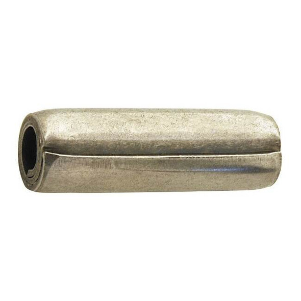 Coiled Spring Pin, 3/16 in Outside Dia, 2-1/2 in L, Stainless Steel, 10 PK