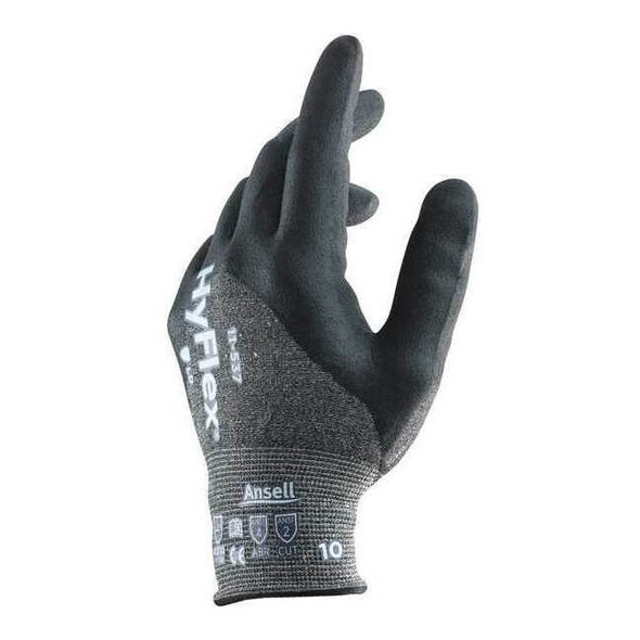 Cut Resistant Coated Gloves, Cut Level A2 ,Dipped ,Nitrile ,Sandy ,6 1 PR