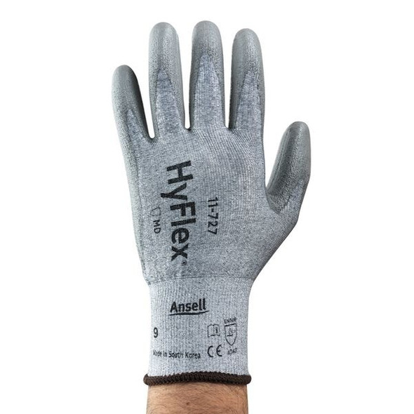 Ansell Cut Resistant Gloves,Size 6,Gray,PR 11-727