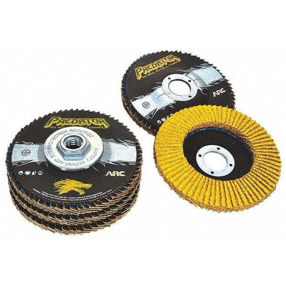 4-1/2" x 5/8"-11 Hard Edge PREDATOR Fiberglass Flap Disc, 40 Grit