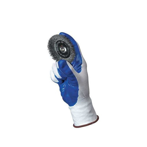 Ansell Coated Gloves, Nitrile, Smooth, Palm, 4 Abrasion Level, White, S (7) 1 PR 11-900