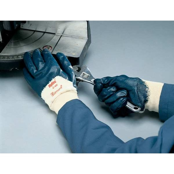 Ansell Coated Gloves,3/4 Dip,Wh/Blue,8,PR 47-400