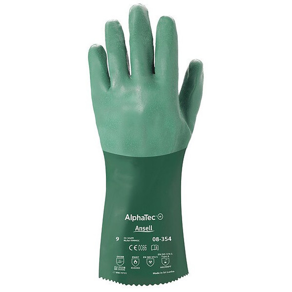 Ansell Chemical Resistant Glove,14" L,Sz 8,PR 08-354 Ansell Chemical Resistant Glove,14" L,Sz 8,PR 08-354