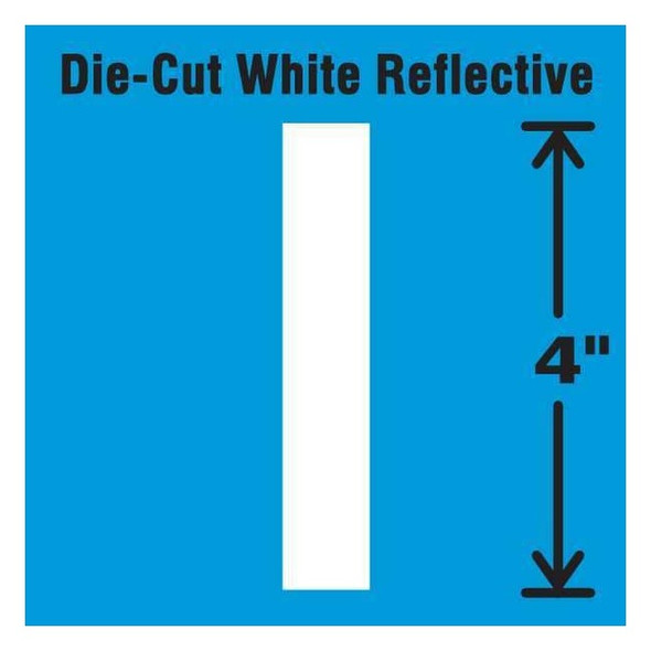 Stranco LetterLabel,Vinyl,4inH,5/8inW,PK5 DWR-4-I-5