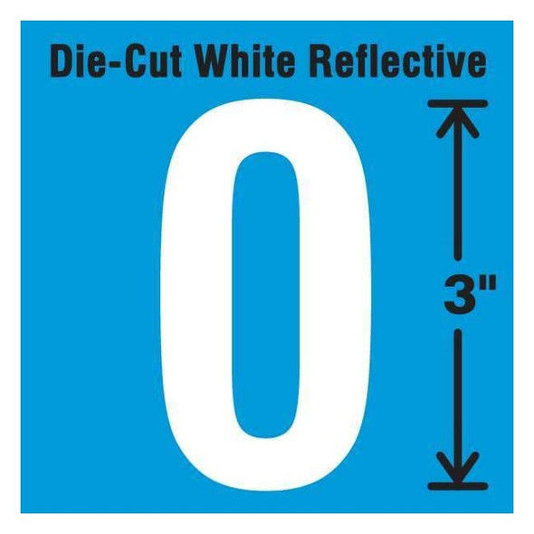 Stranco NumberLabel,Vinyl,3inH,1-3/4inW,PK5 DWR-3-0-5