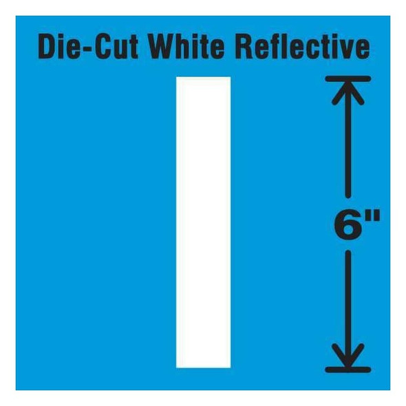 Stranco Letter Label, Vinyl, 6 in H, 2-3/4 in W DWR-6-I-EA