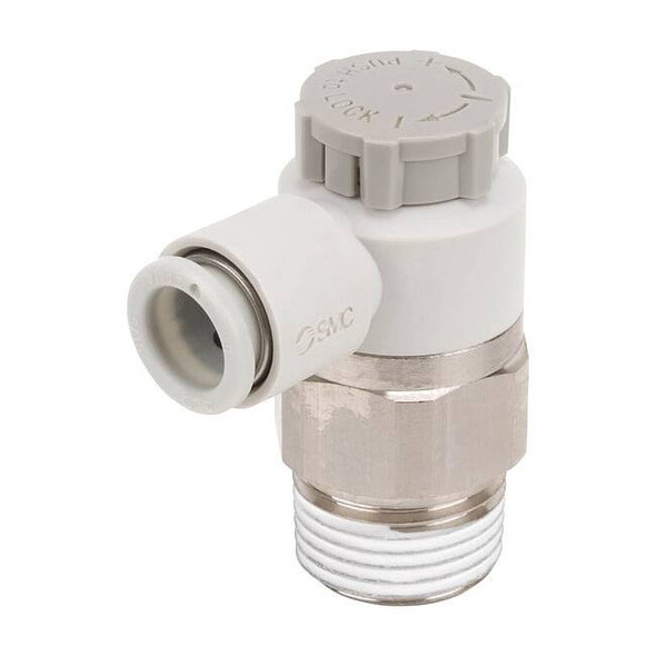 Smc Speed Control Valve,1/4in BSPT,Meter Out AS2201F-02-10SA