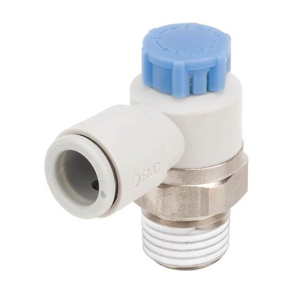 Smc Speed Control Valve,6mm Tube,1/4 In AS2211F-02-06SA