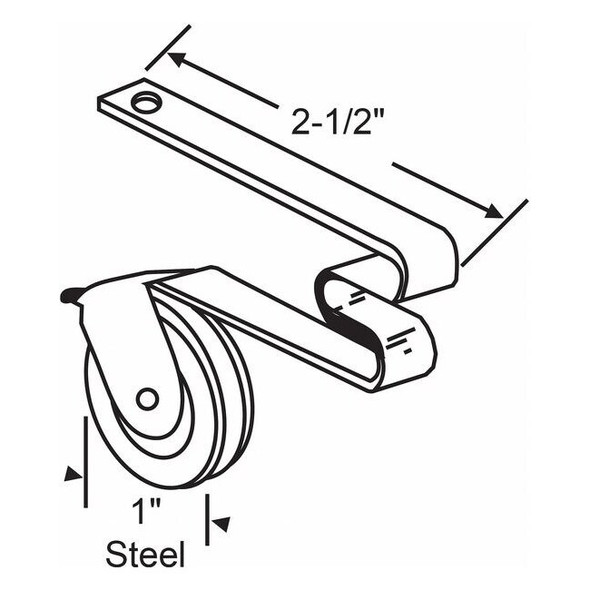 Manufacturer Varies Roller Assembly,2-23/32" L x 23/64" W 10-371