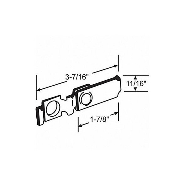 Manufacturer Varies Closet Door Pivot Bracket,Steel,3.4 in D 7-216