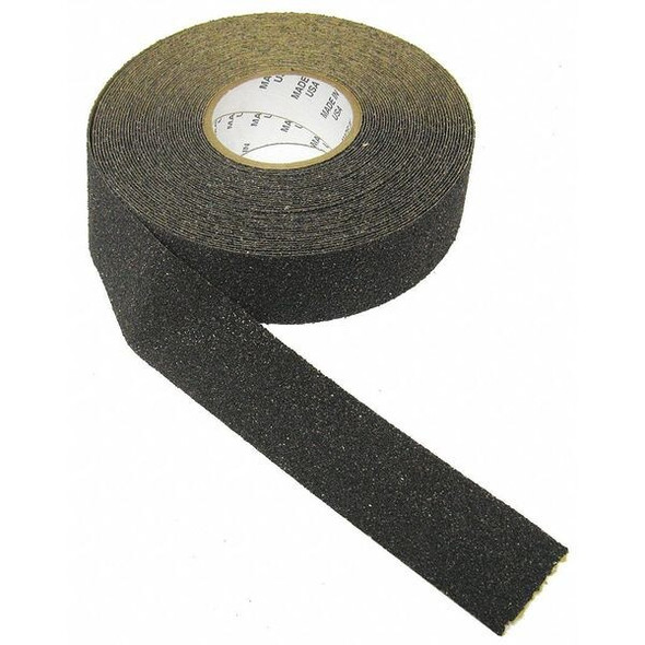Anti-Slip Tape Aluminum oxide 46 Grit Size, Black, 2" W x 60 ft. L, 42 mil Thick
