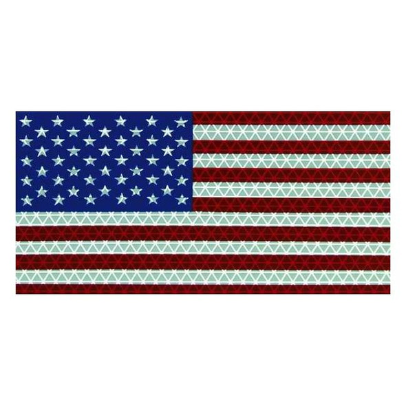 Oralite American Flag Decal,Reflect,6.5x3.75 In 18376