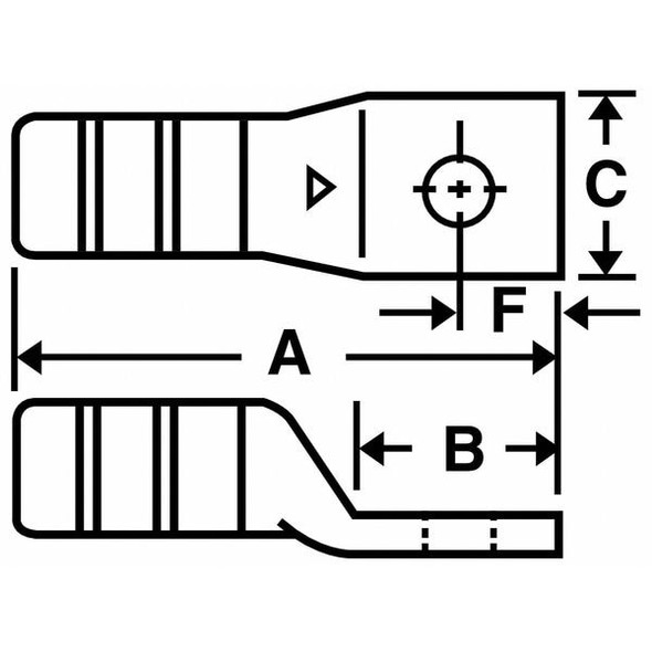 Abb OneHoleLugCmprsnConn,Long,Pink,42 60118